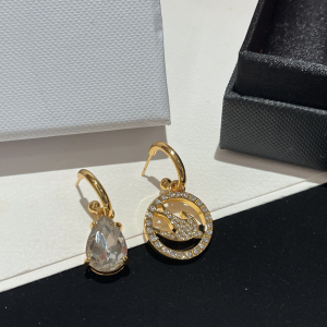 Miu Miu Bird Rhinestone Charm Earrings