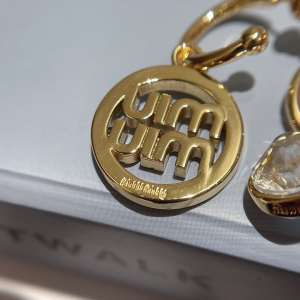 Miu Miu Crystal Round Earrings