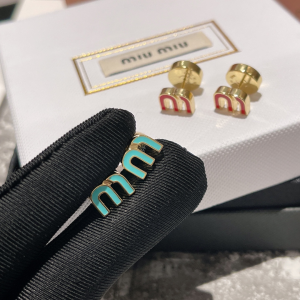 Miu Miu Enameled Metal Earrings