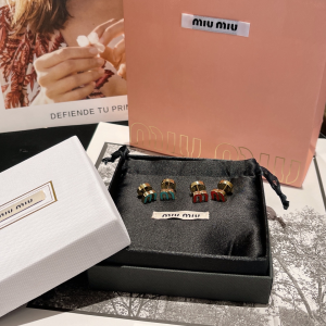Miu Miu Enameled Metal Earrings