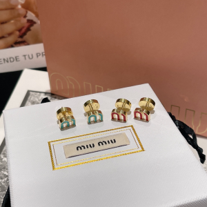 Miu Miu Enameled Metal Earrings