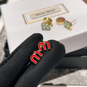 Miu Miu Enameled Metal Earrings
