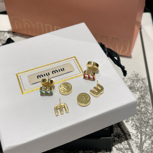 Miu Miu Enameled Metal Earrings