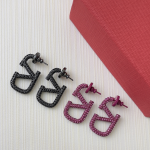 Valentino Crystals Vlogo Earrings