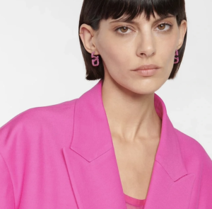 Valentino Crystals Vlogo Earrings