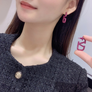 Valentino Crystals Vlogo Earrings