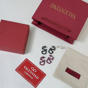 Valentino Crystals Vlogo Earrings