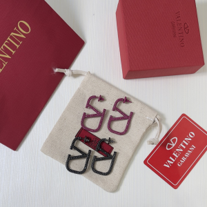 Valentino Crystals Vlogo Earrings