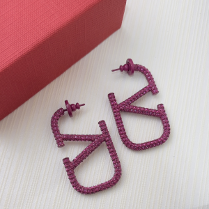 Valentino Crystals Vlogo Earrings
