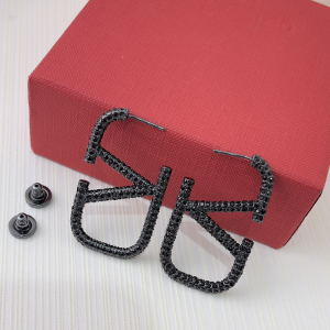 Valentino Crystals Vlogo Earrings