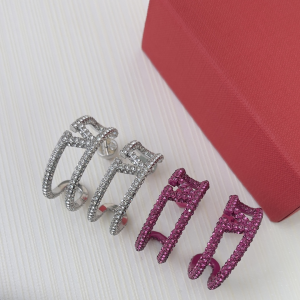 Valentino Crystals Vlogo Earrings