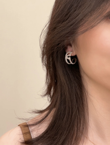 Valentino Crystals Vlogo Earrings