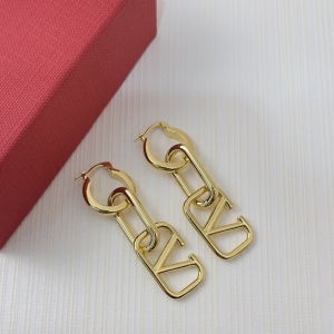Valentino Vlogo Earrings Gold