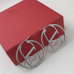 Valentino Vlogo Earrings Silver
