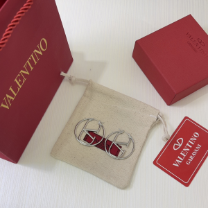 Valentino Vlogo Earrings Silver