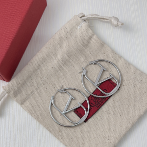 Valentino Vlogo Earrings Silver