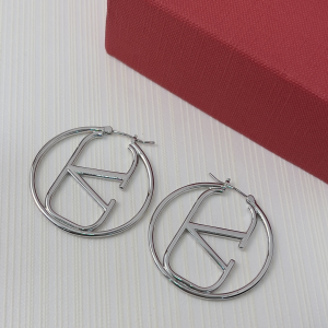 Valentino Vlogo Earrings Silver
