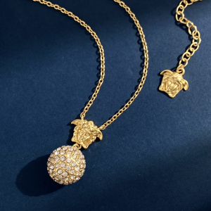 Versace Medusa Crystal Ball Necklace