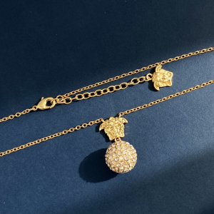 Versace Medusa Crystal Ball Necklace