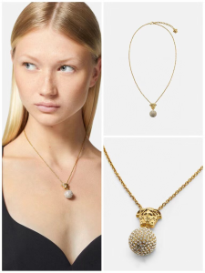 Versace Medusa Crystal Ball Necklace