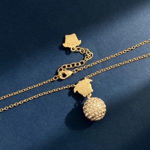 Versace Medusa Crystal Ball Necklace