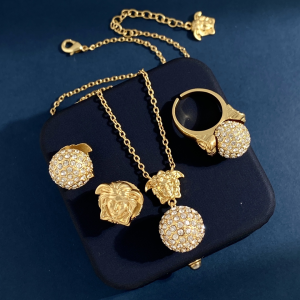 Versace Medusa Crystal Ball Necklace