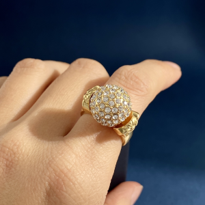 Versace Medusa Crystal Ball Rings