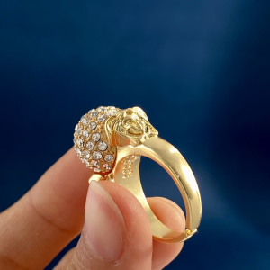 Versace Medusa Crystal Ball Rings