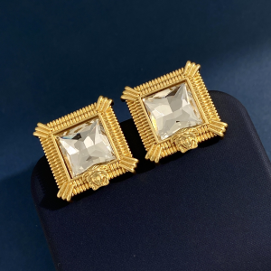 Versace Medusa Square Gold Earrings