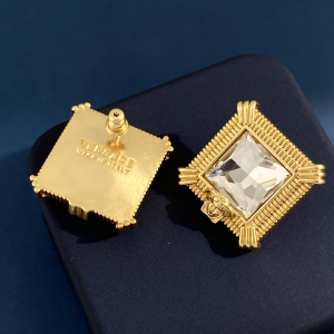 Versace Medusa Square Gold Earrings