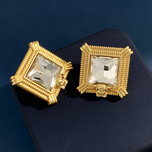 Versace Medusa Square Gold Earrings