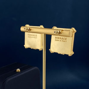 Versace Medusa Square Gold Earrings