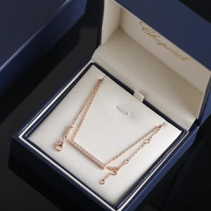 Chopard Ice Cube Diamond Bracelet Necklace Gold Chopard Ice Cube Diamond Bracelet Necklace Gold