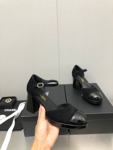 Chanel Black Suede Leather Pumps 35TO41