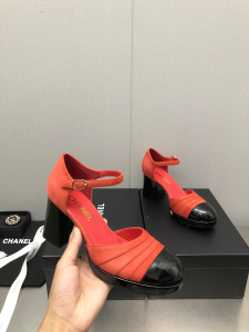 Chanel Orange Suede Leather Pumps 35TO41