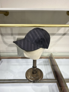 Balenciaga Black Canvas Baseball Cap Hat