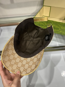 Gucci Beige GG Canvas Baseball Cap Hat