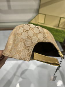 Gucci Beige GG Canvas Baseball Cap Hat