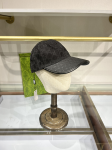 Gucci Black GG Canvas Baseball Cap Hat