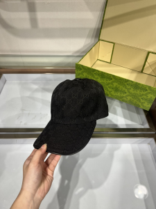 Gucci Black GG Canvas Baseball Cap Hat