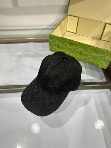 Gucci Black GG Canvas Baseball Cap Hat