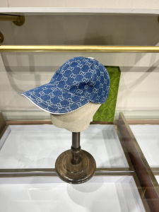 Gucci Blue GG Canvas Baseball Cap Hat