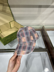 Gucci GG Check Canvas Baseball Cap Hat