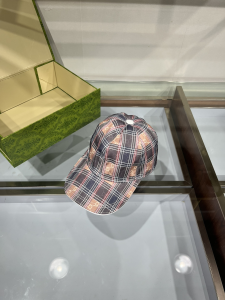 Gucci GG Check Canvas Baseball Cap Hat