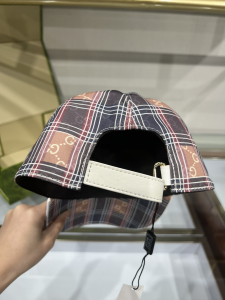 Gucci GG Check Canvas Baseball Cap Hat