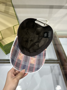 Gucci GG Check Canvas Baseball Cap Hat