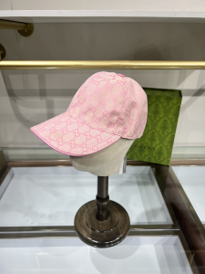 Gucci Pink GG Canvas Baseball Cap Hat