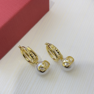 Valentino Vlogo Pearl Earrings