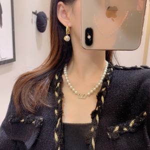 Valentino Vlogo Pearl Earrings