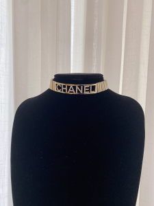 Chanel Crystal Monogram Choker Necklace